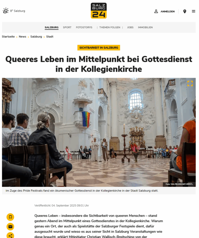 Presse-2025-Salzburg24-04 September - Queeres Leben im Mittelpunkt bei Gottesdienst